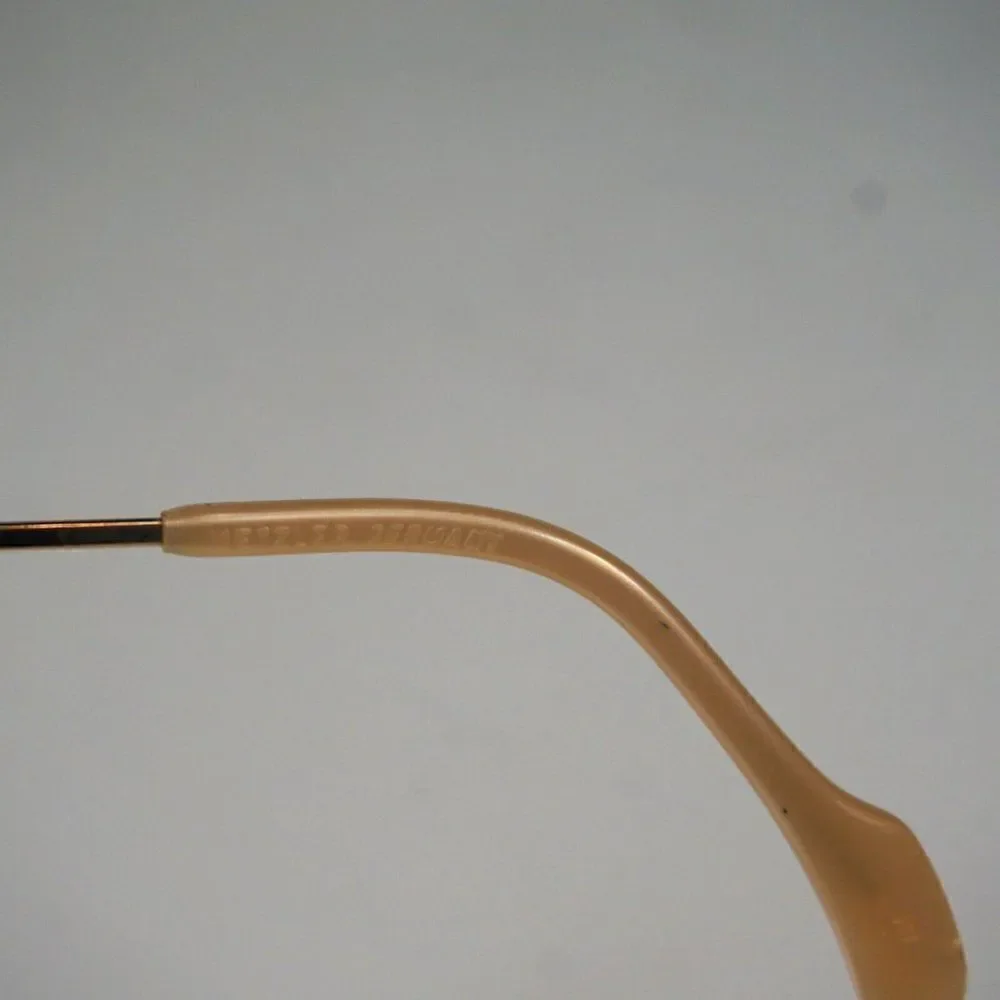 Metzler Germany Signee Eyeglasses Frames Pink Gold Vintage 1970 Demo Lens 56-17